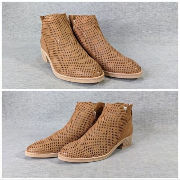 DV Dolce Vita‎ Tommi Perforated Bootie TAN NUBUCK Womens Size 8 Heeled Ankle - Picture 3 of 5